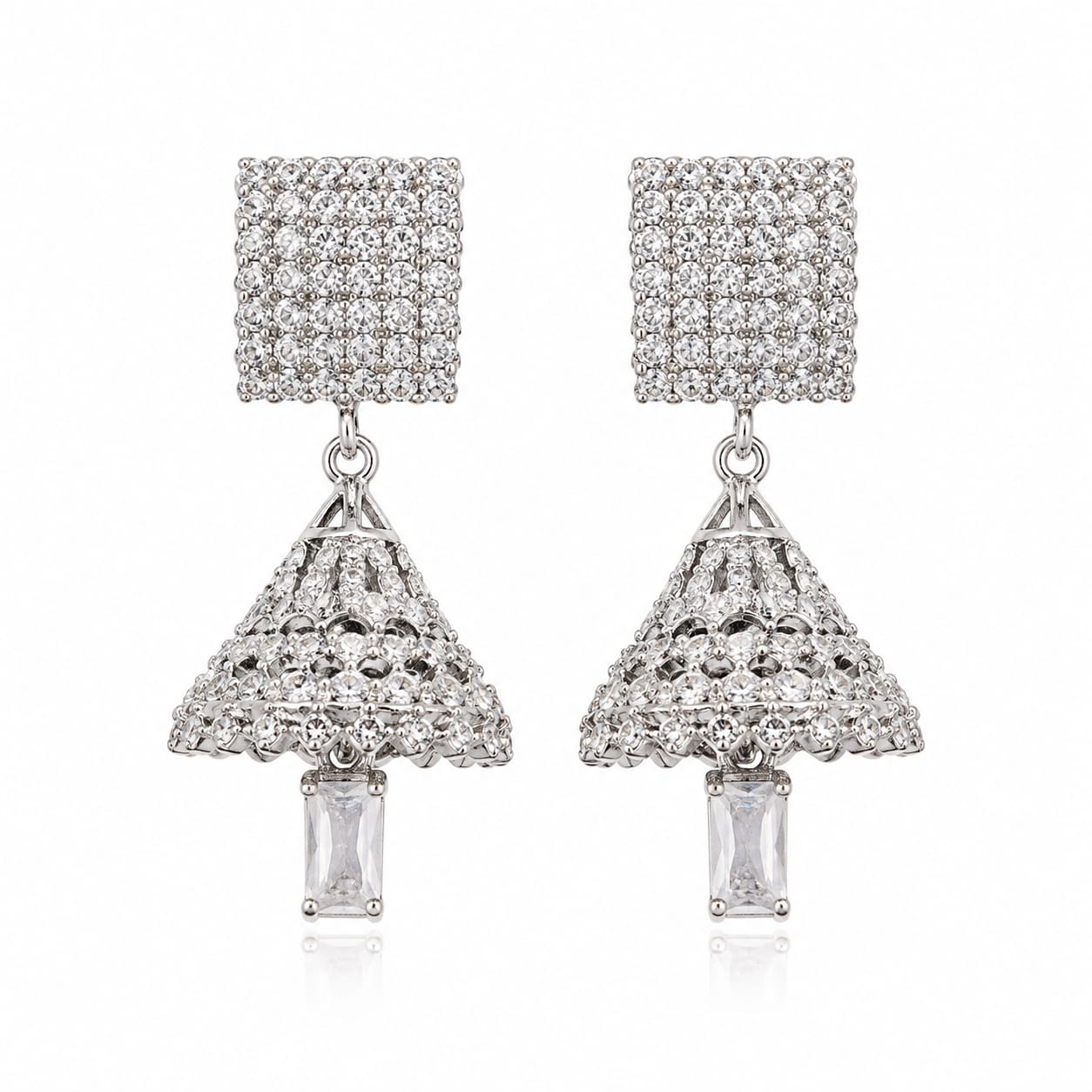 Ruby Radiance Crystal Drop Earrings