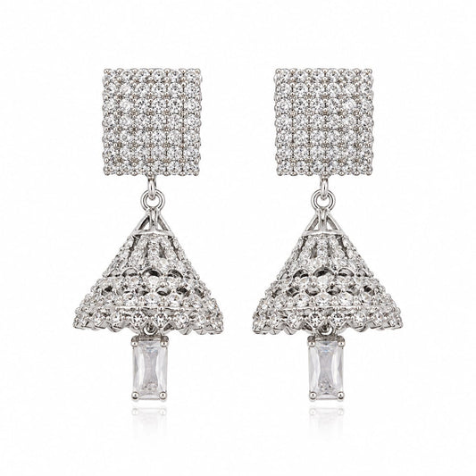 Ruby Radiance Crystal Drop Earrings